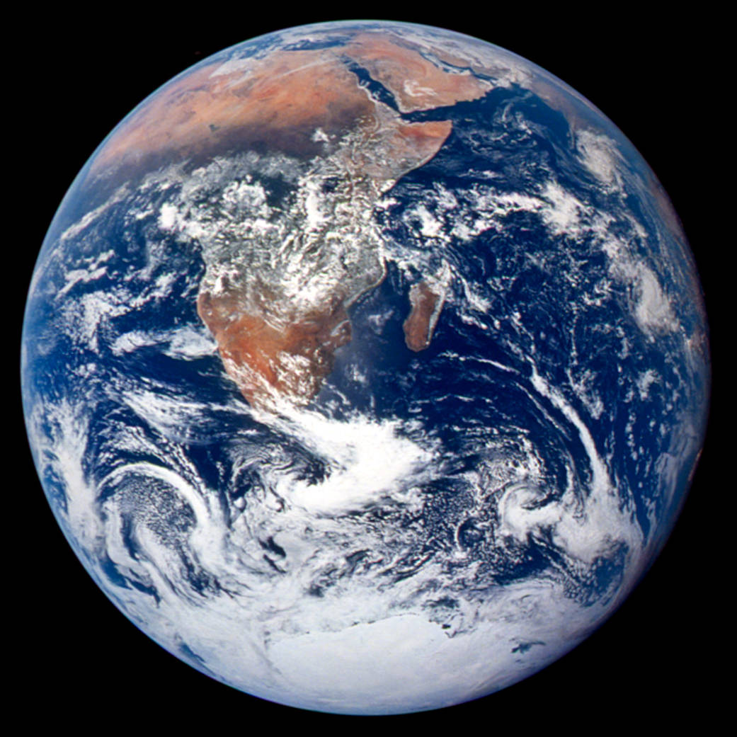 Apollo 17 Blue Marble view of Earth.